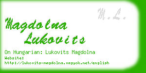 magdolna lukovits business card